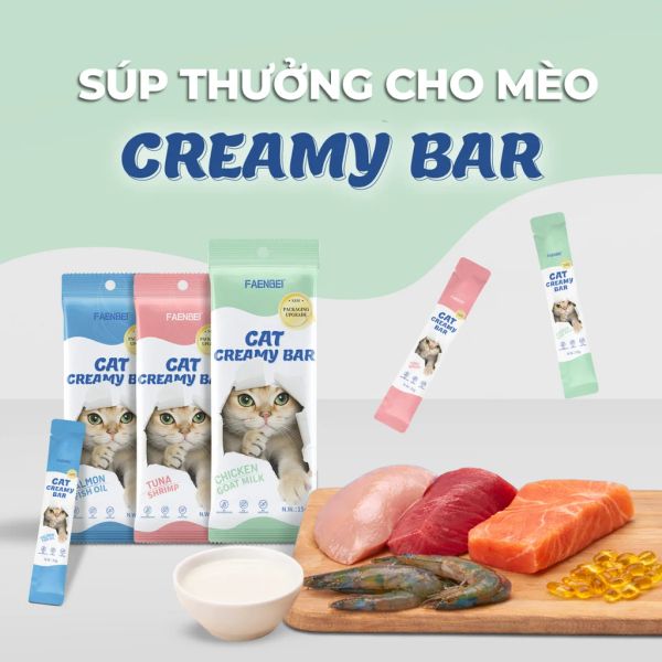 Faenbei  Súp thưởng dòng Creamy cho mèo gói 15g