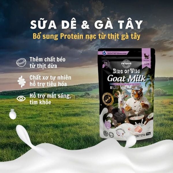 Pate Mèo Sữa Dê Bite Of Wild/70g