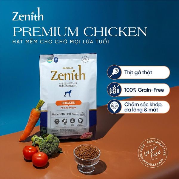 Zenith-Hạt Mềm Cho Chó Trưởng Thành Premium-Vị Gà-1kg