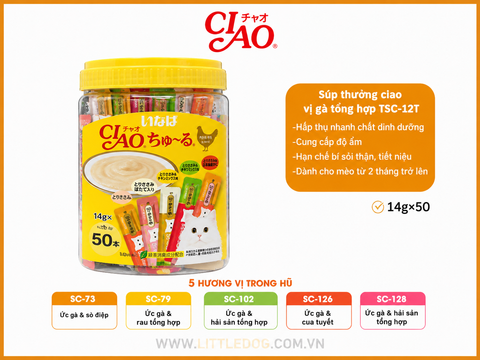 Ciao Que Sốt Thịt gà - Chicken Churu 14×50 pcs (TSC-12T)