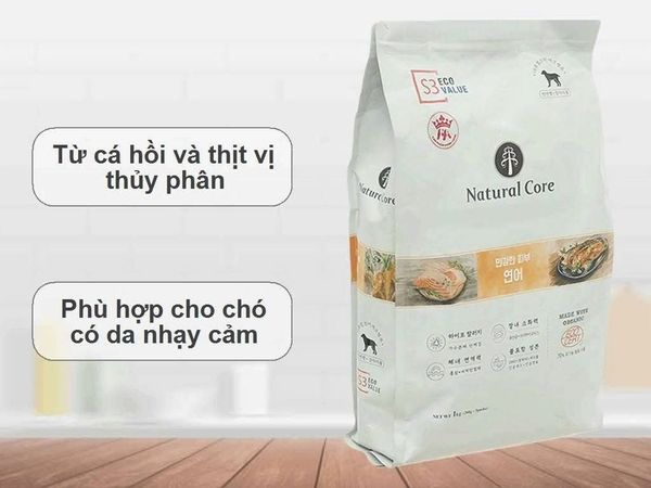 Natural Core S3 Hạt Hữu Cơ Cho Chó-Vị Cá Hồi-1kg/6kg