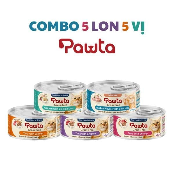 Pawta Pate lon cho mèo-Đa dạng hương vị