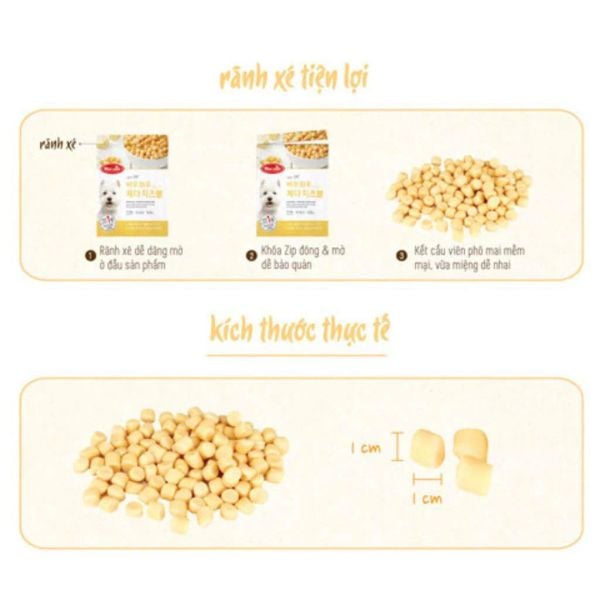 BOWWOW Cheddar Cheese Ball - Phô Mai Viên Cho Chó 100g