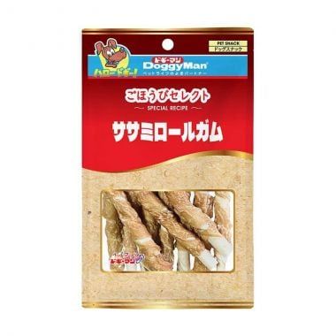 Bánh Thưởng Cho Chó-DoggyMan-Que Da Bò Cuộn Thịt Gà 10 Cây
