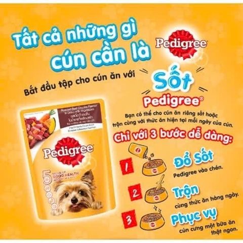 Pedigree 130g Pate thịt Gà nấu xốt | Adult Chicken Gravy