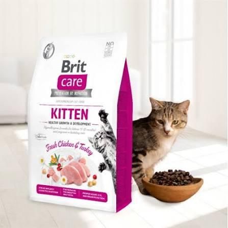 Brit Care Cat Kitten Healthy Growth & Development – Hạt khô cho mèo con, hỗ trợ phát triển khỏe mạnh (Chicken&Turkey)2kg/7kg