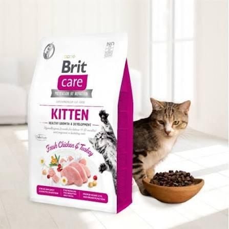 Brit Care Cat Kitten Healthy Growth & Development – Hạt khô cho mèo con, hỗ trợ phát triển khỏe mạnh (Chicken&Turkey)2kg/7kg
