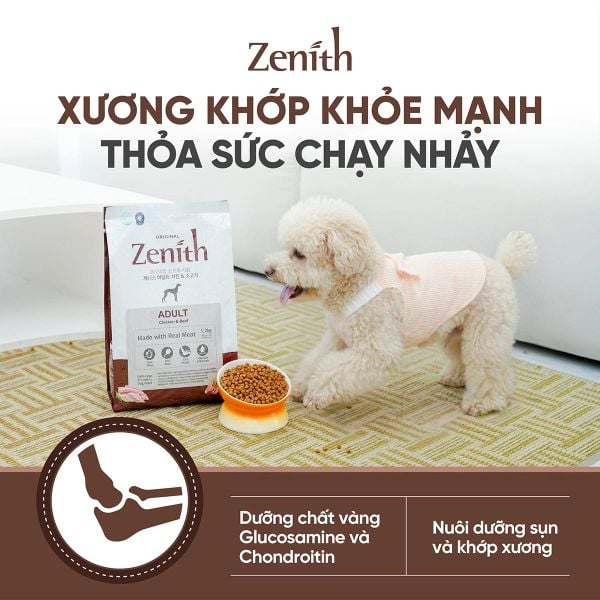 ZENITH ORIGINAL-Hạt Mềm Cho Chó Trưởng Thành-Vị Gà & Bò-1.2kg