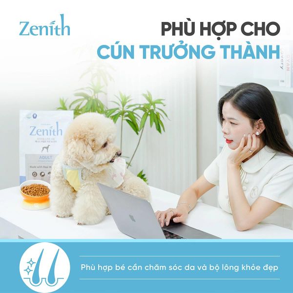 Thức Ăn Hạt Mềm Cho Chó Trưởng Thành - ZENITH ORIGINAL - Vị Gà & Cá Hồi - 1.2kg