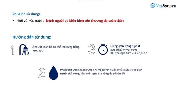 Dầu Tắm DermaCore COS Shampoo Hỗ Trợ Chăm Sóc Da Viêm & Nấm Da (250ml)