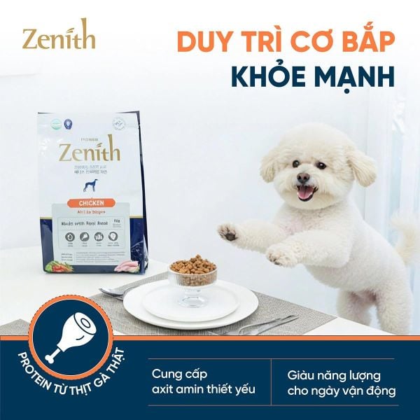 Zenith-Hạt Mềm Cho Chó Trưởng Thành Premium-Vị Gà-1kg