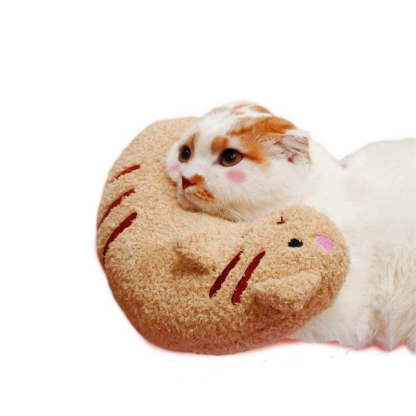 CattyMan - Gối Ôm Cho Mèo Màu Nâu/Kem/Trắng