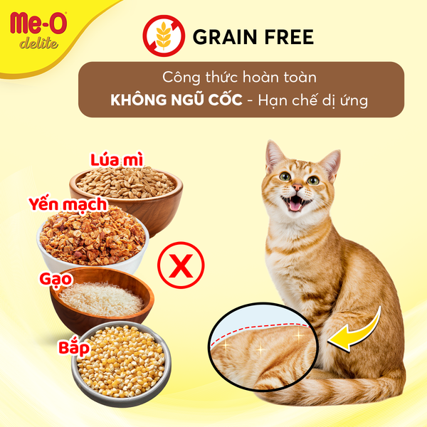 Me-O Delite Pate Cho Mèo Con Vị Cá Ngừ & Sữa Dê Kèm Cá Bào - Tuna With Goat Milk Topping Katsuobushi For Kitten