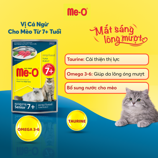 Me-O Pate Vị Cá Ngừ Dành Cho Mèo Từ 7 Tuổi - Tuna For Senior 7+