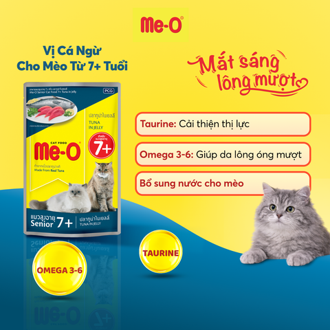 Me-O Pate Vị Cá Ngừ Dành Cho Mèo Từ 7 Tuổi - Tuna For Senior 7+