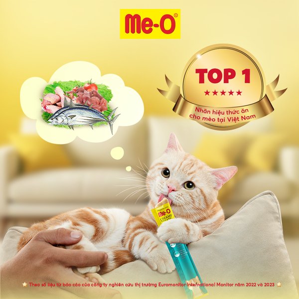Me-O Súp Thưởng Vị Cá Ngừ - Creamy Treats Bonito Flavor(15gx4)