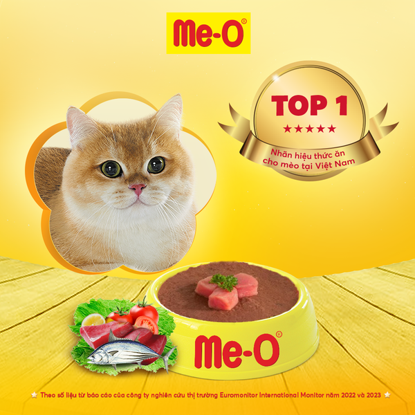 Me-O Pate Cho Mèo Vị Cá Ngừ - Tuna in Jelly 80g