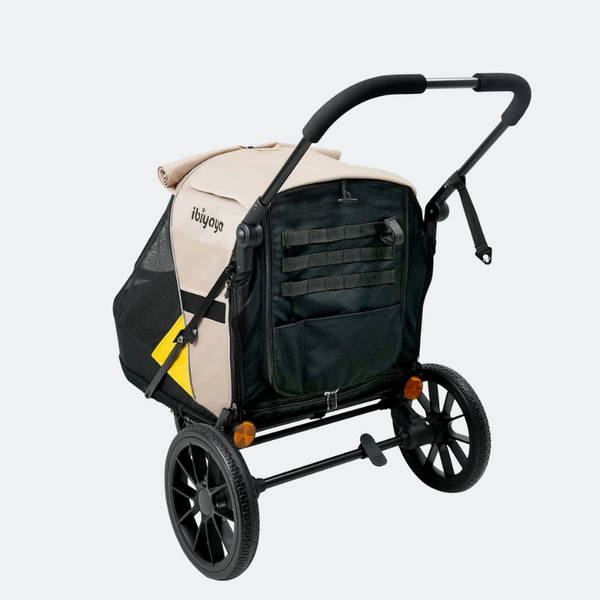 Ibiyaya - Minika 3-in-1 – Xe đẩy thú cưng, rơ-moóc xe đạp & lồng mềm gấp gọn