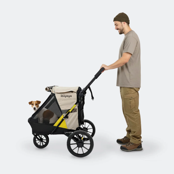 Ibiyaya - Minika 3-in-1 – Xe đẩy thú cưng, rơ-moóc xe đạp & lồng mềm gấp gọn