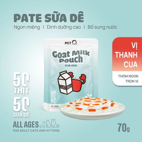 PetQ - Pate sữa dê cho mèo 70g