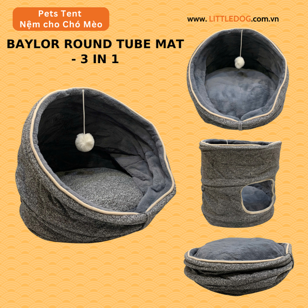 BAYLOR ROUND TUBE MAT - 3 IN 1 (Nệm ổ gấp gọn)