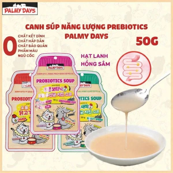 Palmy Days - Pate Cho Chó Mèo - Bổ Sung Men Vi Sinh - Vị Gà 50g