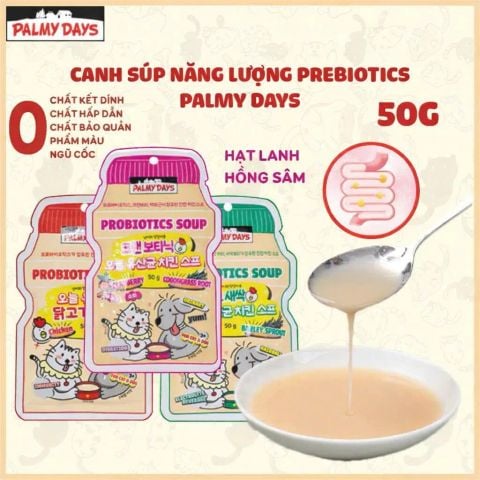 Palmy Days - Pate Cho Chó Mèo - Bổ Sung Men Vi Sinh - Vị Gà 50g