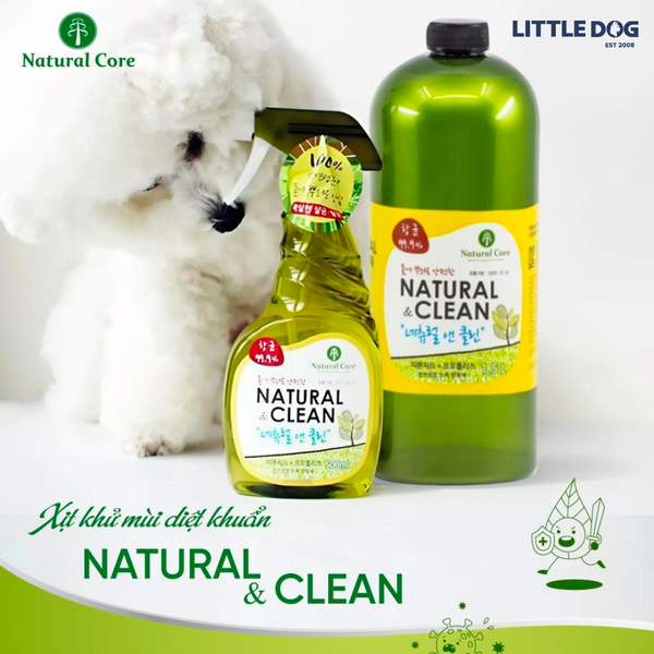 XỊT KHỬ MÙI CHO CHÓ VÀ MÈO  NATURAL CLEAN 500ml