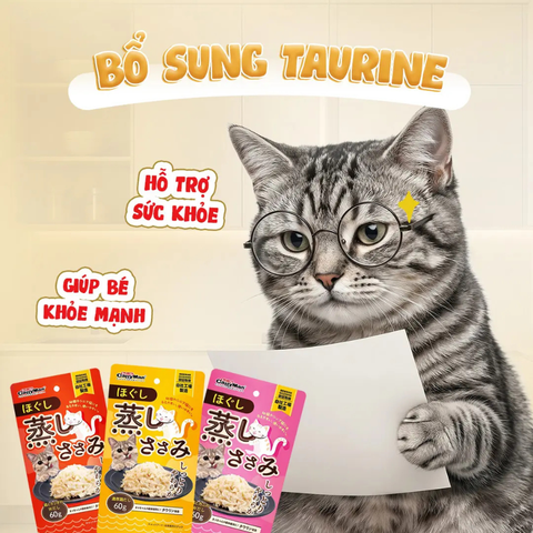 CattyMan - Ức Gà Hấp Xé Nhỏ 60g