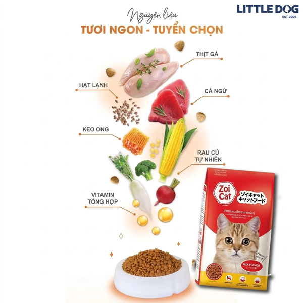 Thức ăn hạt khô Zoi Cat Food Adult Mix Flavor 1kg/20kg