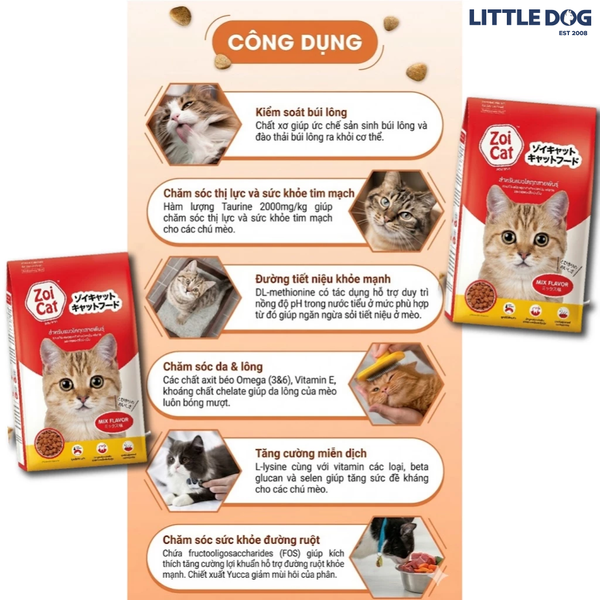 Thức ăn hạt khô Zoi Cat Food Adult Mix Flavor 1kg/20kg