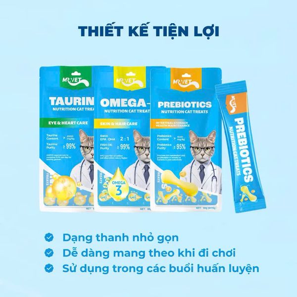 Súp Thưởng MR.VET – Bổ Sung Dinh Dưỡng Cho Mèo (4x15g)