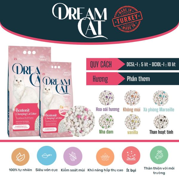 Dream Cat - Cát vệ sinh mèo Dream Cat 5L/10L
