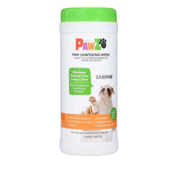 Pawz Dog Sanipaw Wipes - Khăn ướt lau chân cho chó 60 tờ