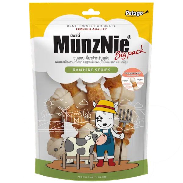 MUNZNIE Gà Cuộn Da Bò 4” - Chicken Rawhide BP008 400g