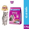 Thức ăn hạt khô Whiskas cho Mèo con 2.7kg (Cá thu/Cá biển/Cá ngừ&cá hồi)