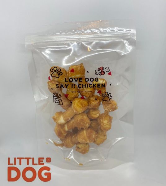 Lovedog Xương Gặm Da Bò Quấn Gà - Rawhide Chicken Bone 2.5”