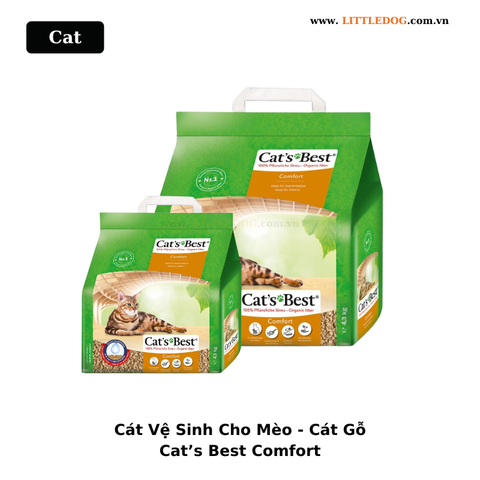 Cát Vệ Sinh Cho Mèo - Cát Gỗ Cat’s Best Comfort 4.3kg