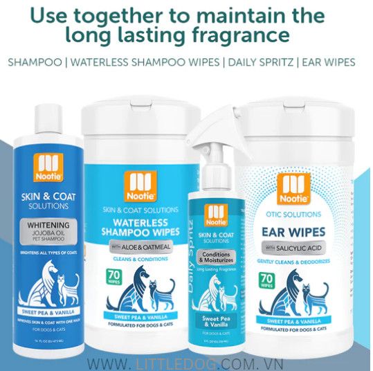 Nootie Dầu tắm chó Lông Trắng-Whitening and Brightening Shampoo 473ml