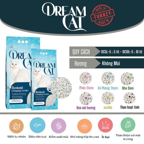 Dream Cat - Cát vệ sinh mèo Dream Cat 5L/10L