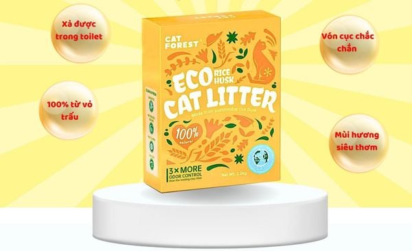 Cat Forest-Cát Hữu Cơ Làm Từ Vỏ Trấu Cho Mèo 2.5kg