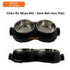 Chén Ăn Nhựa Đôi P1188 - Kèm Bát Inox Pian