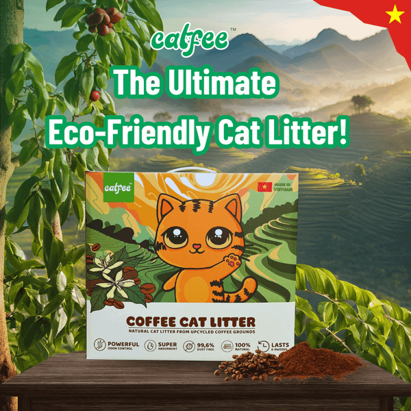 Cát Vệ Sinh Cho Mèo - Catfee Litter - Cát Làm Từ Bã Cà Phê - 9L