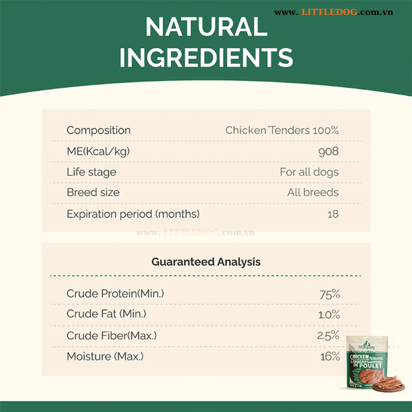 Thịt Gà Sấy Cho Thú Cưng - Meatyway Chicken Tenders - 100g/454g