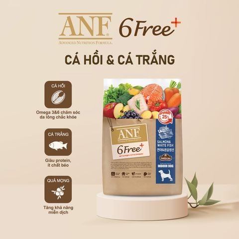 ANF - Thức ăn hạt khô cho chó mọi lứa tuổi ( Cá Hồi và Cá Trắng/ Cừu và Gạo/ Vịt và Cá Hồi) (1.6kg/5.6kg)