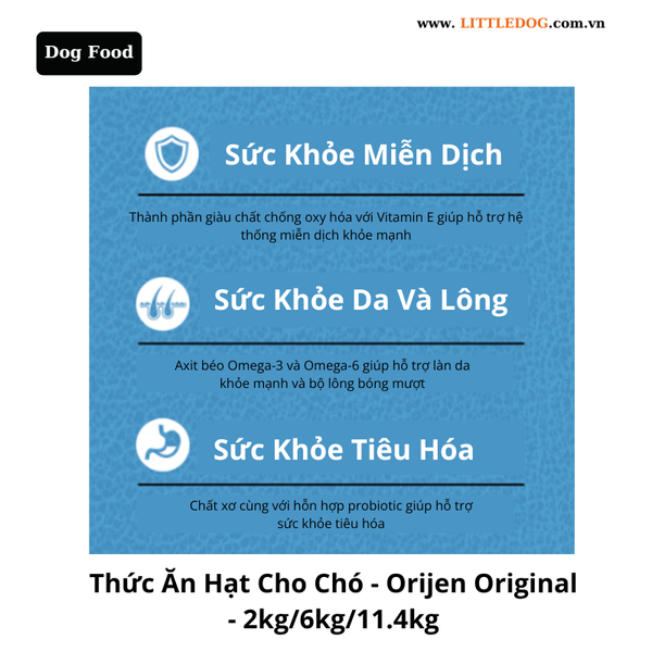 Thức Ăn Hạt Cho Chó Trưởng Thành - Orijen Dog Original Adult - 2kg/6kg/11.4kg