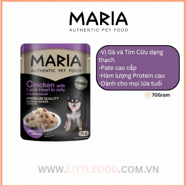 Pate Thức Ăn Ướt Cao Cấp Maria Dành Cho Chó