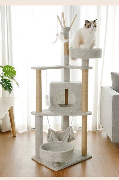 Trụ Cào Mèo YC Xám - YC Cat Tree Grey YM-2