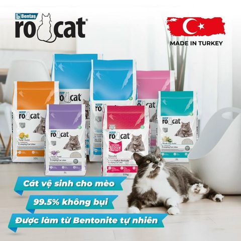 Cát Vệ Sinh Cho Mèo - Rocat - Cát Đất Sét 18L (15.3kg)