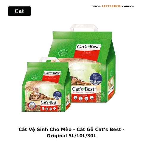 Cát Vệ Sinh Cho Mèo - Cát Gỗ Cat’s Best Original - 5L/10L/30L